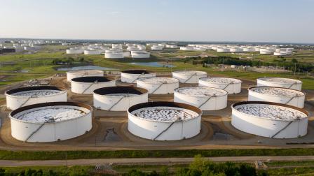 منشأة لتخزين النفط الخام في كاشينغ، أوكلاهوما، 4 مايو 2020 (يوهانس إيزيل/ فرانس برس) 